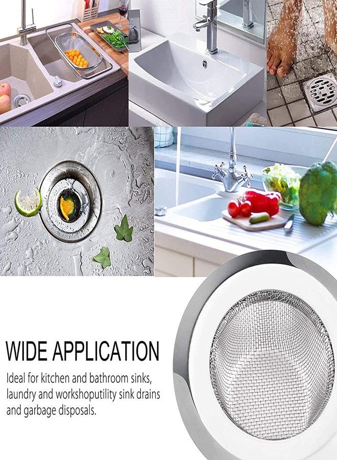 MLD Stainless Steel Mesh Sink Strainer Trap Bath Hair Drain Hole Metal Flume Filter Bathtub Wash Basin Sundries Filter (Set of 3 Pcs, Material-Stainless Steel) - Image 5